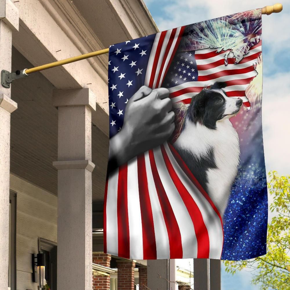 Border Collie And American Flag Dog Patriotic 4Th Of July Porch Decorations Independence Day Border Collie And American Flag Dog Patriotic 4Th Of July Porch Decorations Independence Day