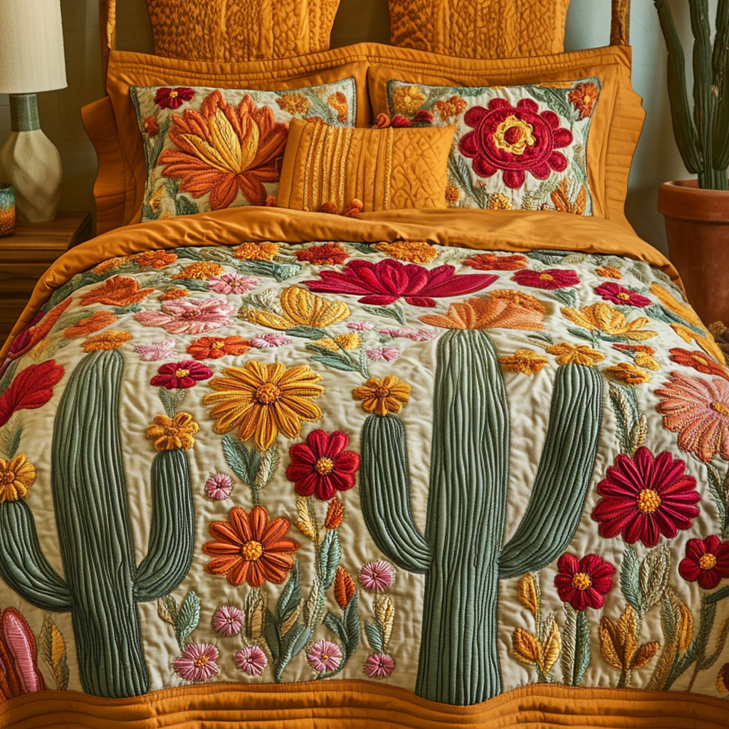 Botanical Desert Quilted Bedding Set Duvet Cover Bed Sheet Set Best Unique Cactus Gifts Botanical Desert Quilted Bedding Set Duvet Cover Bed Sheet Set Best Unique Cactus Gifts