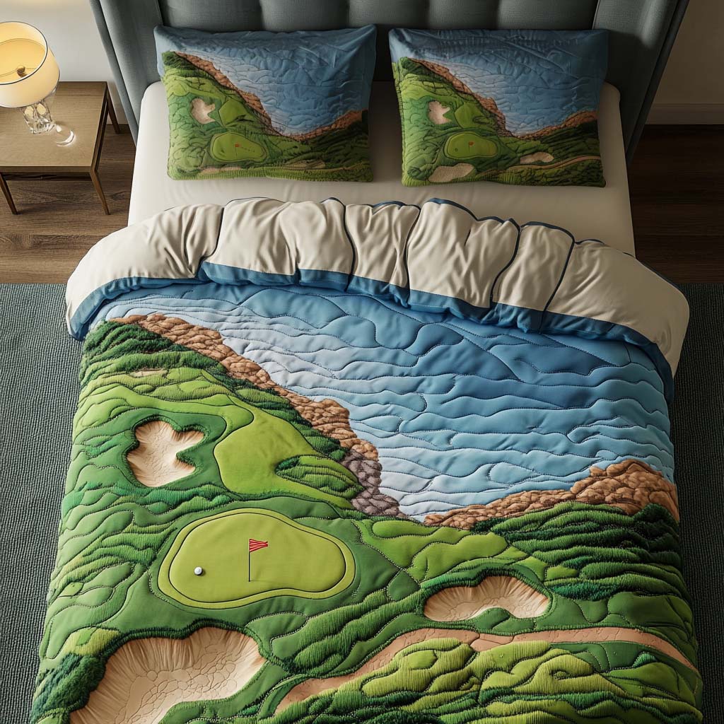 Boulder Ridge Golf Course Quilted Bedding Set Duvet Cover Merch Fun Golf Presents Boulder Ridge Golf Course Quilted Bedding Set Duvet Cover Merch Fun Golf Presents