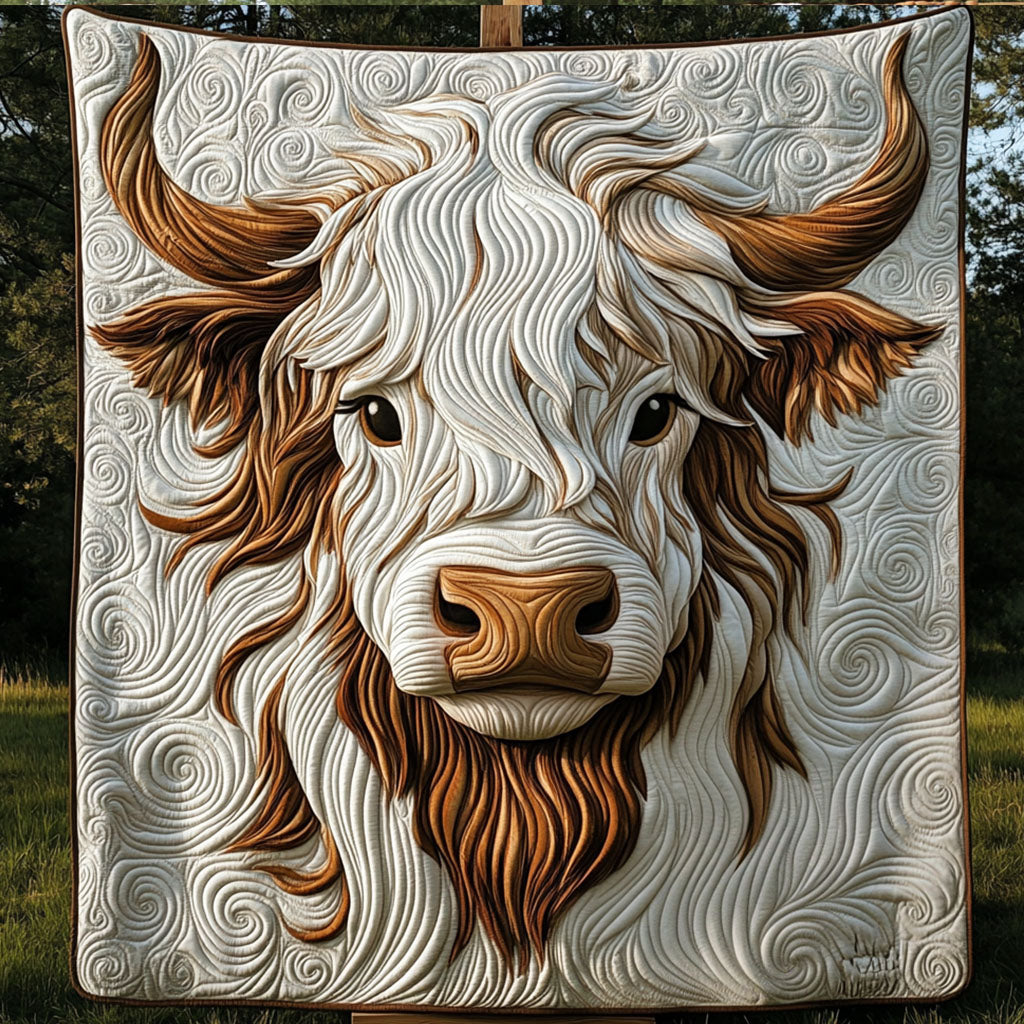 Braided Horn Elegance Quilted Blanket Sofa Throw Blanket Highland Cow Gifts For Women Braided Horn Elegance Quilted Blanket Sofa Throw Blanket Highland Cow Gifts For Women