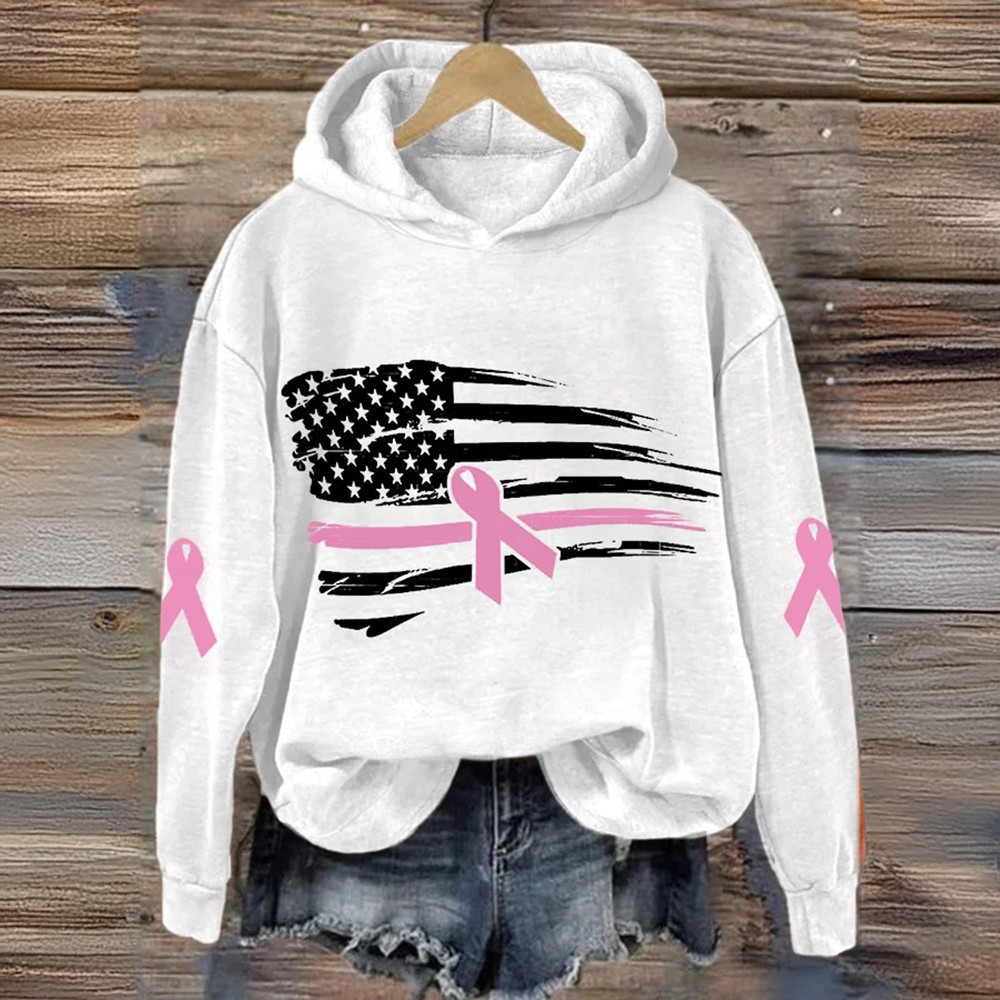 Breast Cancer Awareness Hoodie Pink Ribbon Women Hoodie Gifts For Wife