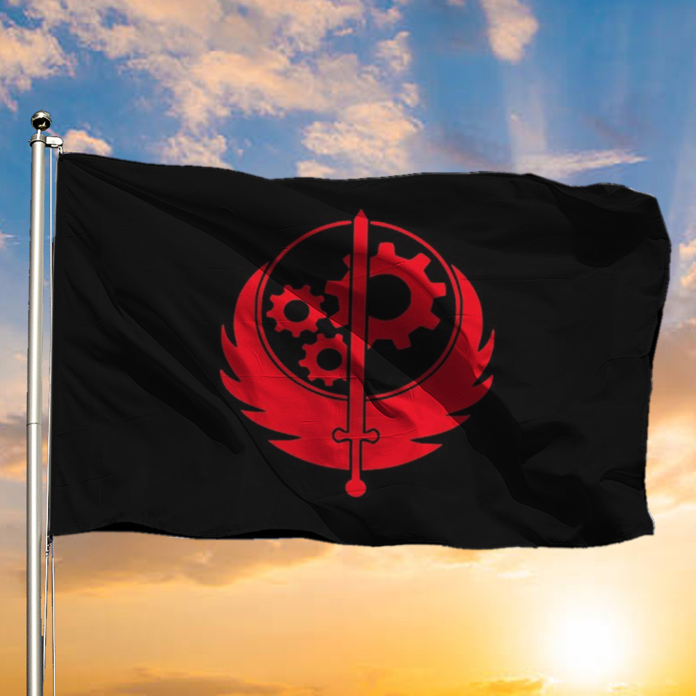 Brotherhood Of Steel Flag Banner BoS Flag Brotherhood Of Steel Merchandise Brotherhood Of Steel Flag Banner BoS Flag Brotherhood Of Steel Merchandise
