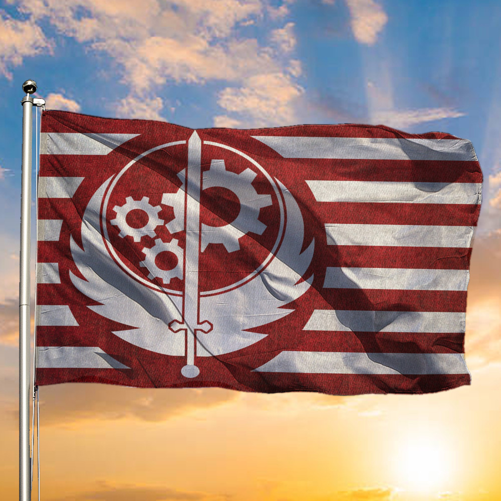 Brotherhood Of Steel Flag Brotherhood Of Steel Ad Victoriam Flag Banner BoS Merchandise Brotherhood Of Steel Flag Brotherhood Of Steel Ad Victoriam Flag Banner BoS Merchandise