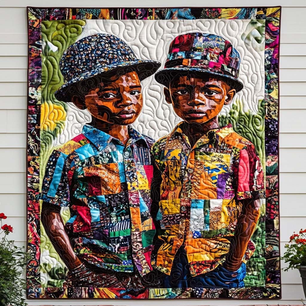 Brotherly Style Quilted Blanket Nice Throw Blanket African American Heritage Month Gifts Brotherly Style Quilted Blanket Nice Throw Blanket African American Heritage Month Gifts