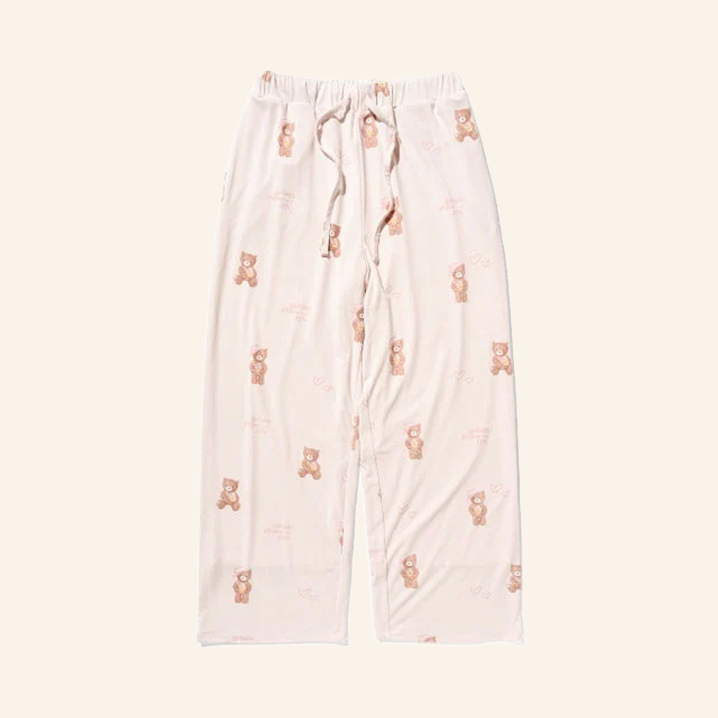 BTS Merch Gelato Pique Meets Jin Bear Pattern Pajama Pants Gifts For Daughter BTS Merch Gelato Pique Meets Jin Bear Pattern Pajama Pants Gifts For Daughter