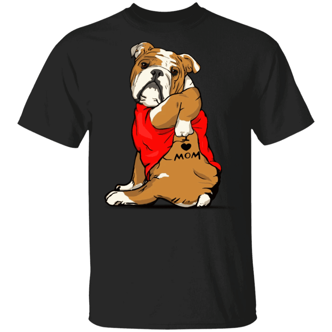 Bulldog Tattoo I Love Mom Cute Dog Shirt Mother's Day Gift Bulldog Tattoo I Love Mom Cute Dog Shirt Mother's Day Gift