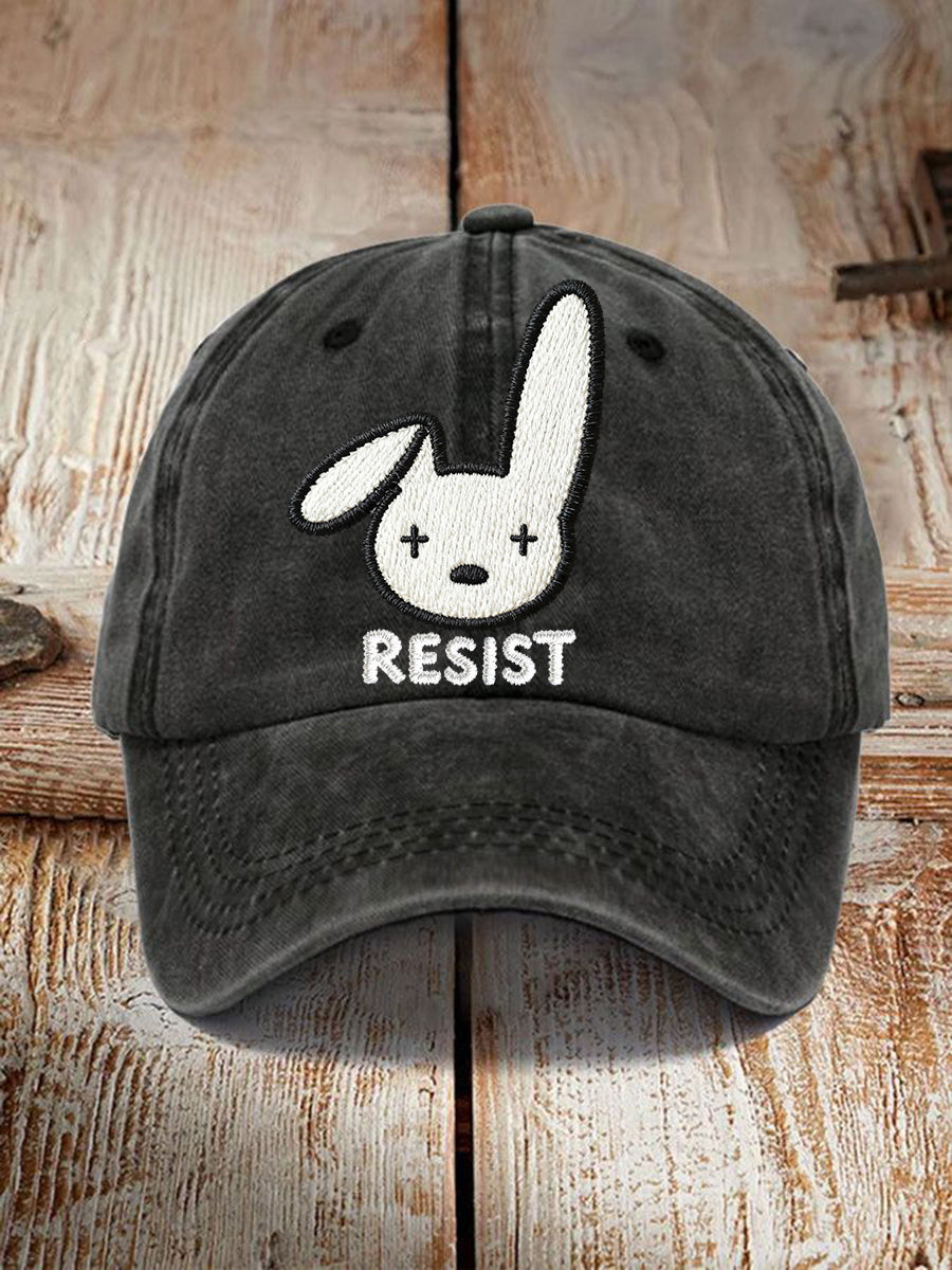 Bunny Resist Hat Embroidered 8647 Resist Portland Hat Gifts for Democracy Lovers Bunny Resist Hat Embroidered 8647 Resist Portland Hat Gifts for Democracy Lovers
