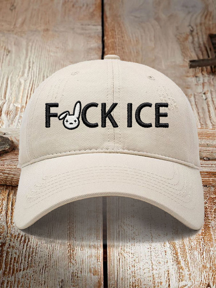 Bunny Resist Hat Embroidered F ICE Merch Gifts for Liberal Women Men Bunny Resist Hat Embroidered F ICE Merch Gifts for Liberal Women Men