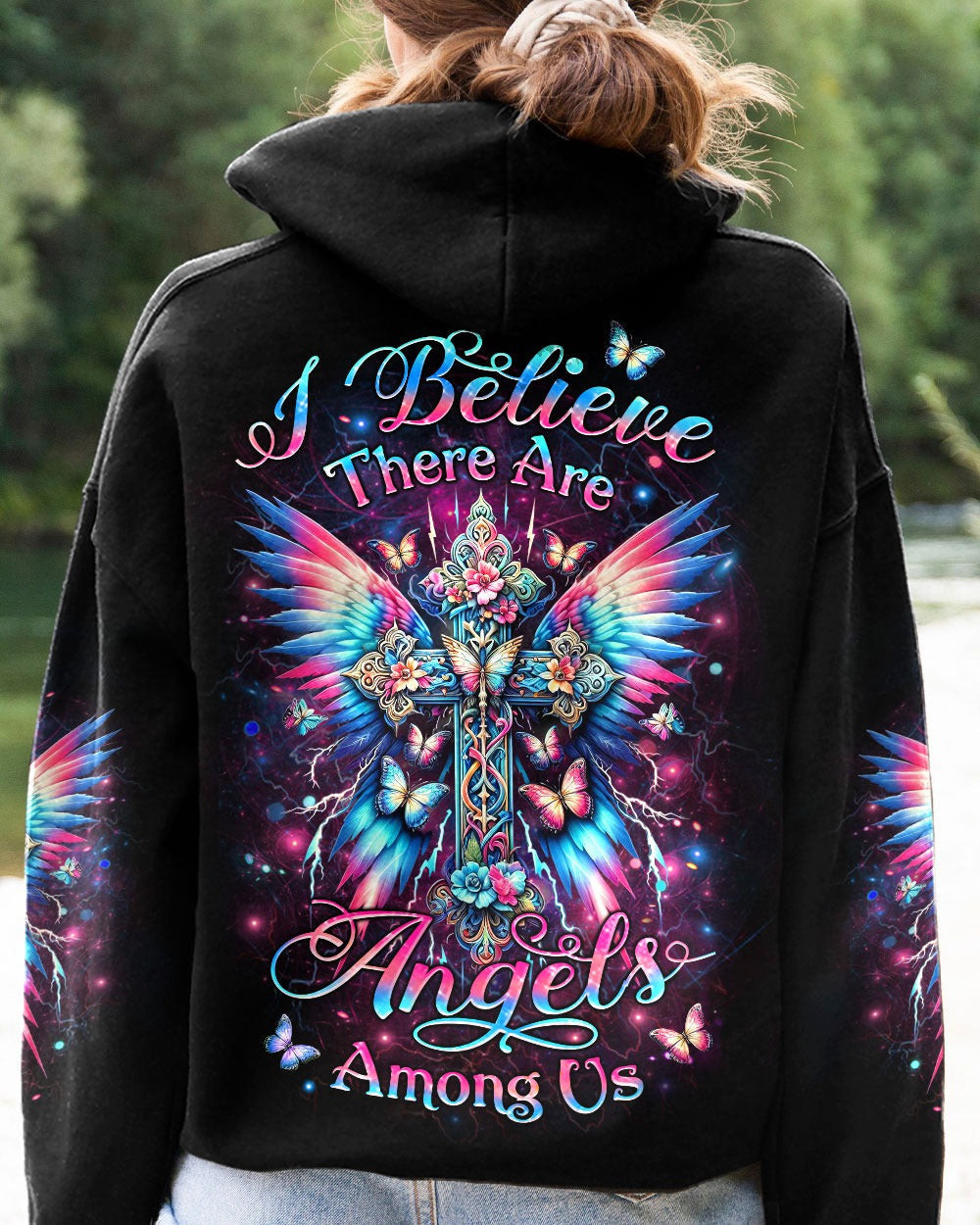 Butterfly I Believe There Are Angels Among Us Hoodie Women's Christian Hoodies Butterfly I Believe There Are Angels Among Us Hoodie Women's Christian Hoodies