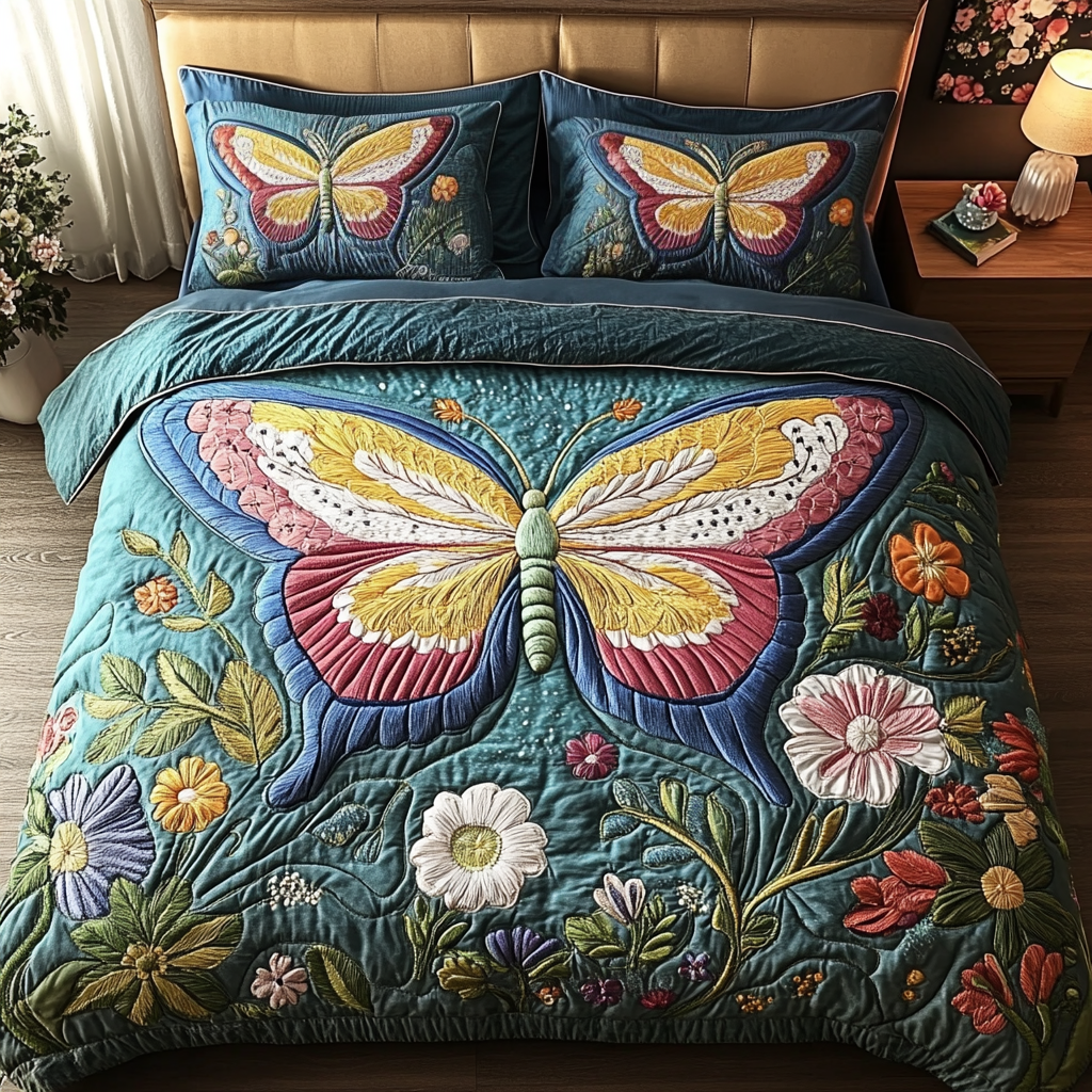 Butterfly Magic Quilted Bedding Set Duvet Cover Merch Butterfly Birthday Presents Butterfly Magic Quilted Bedding Set Duvet Cover Merch Butterfly Birthday Presents