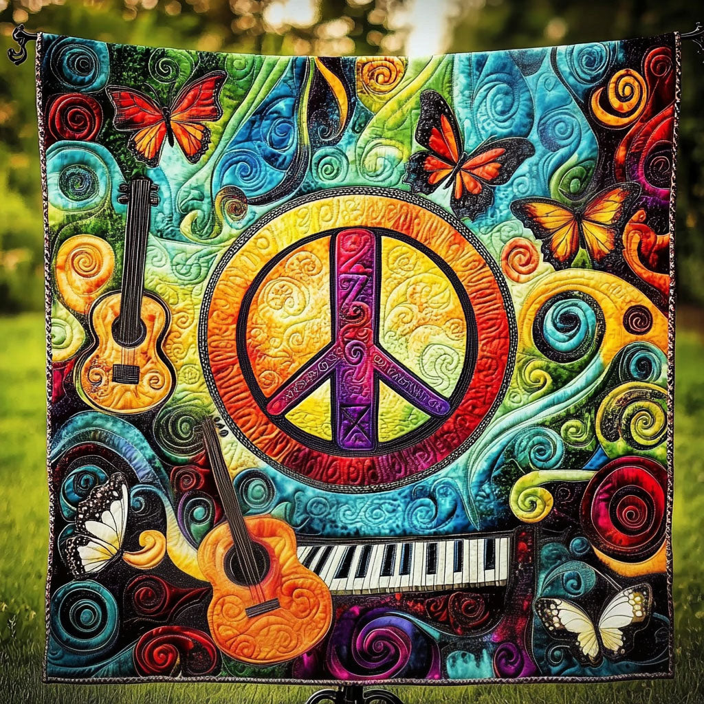 Butterfly Symphony Quilted Blanket Cute Throw Blanket Gifts For Hippy Mom Butterfly Symphony Quilted Blanket Cute Throw Blanket Gifts For Hippy Mom