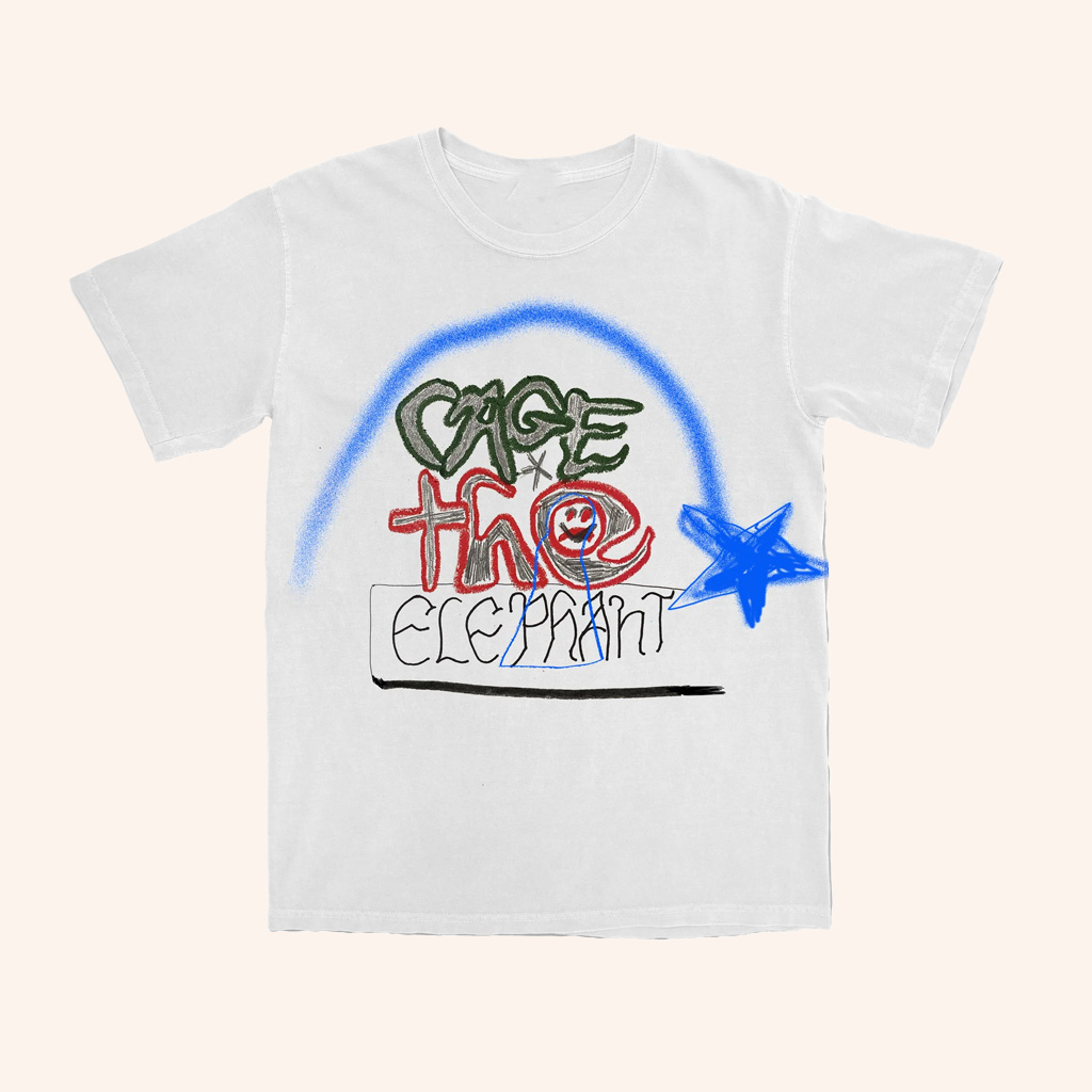 Cage The Elephant Merch Cage The Elephant Doodle T-Shirt Gifts For Music Lovers
