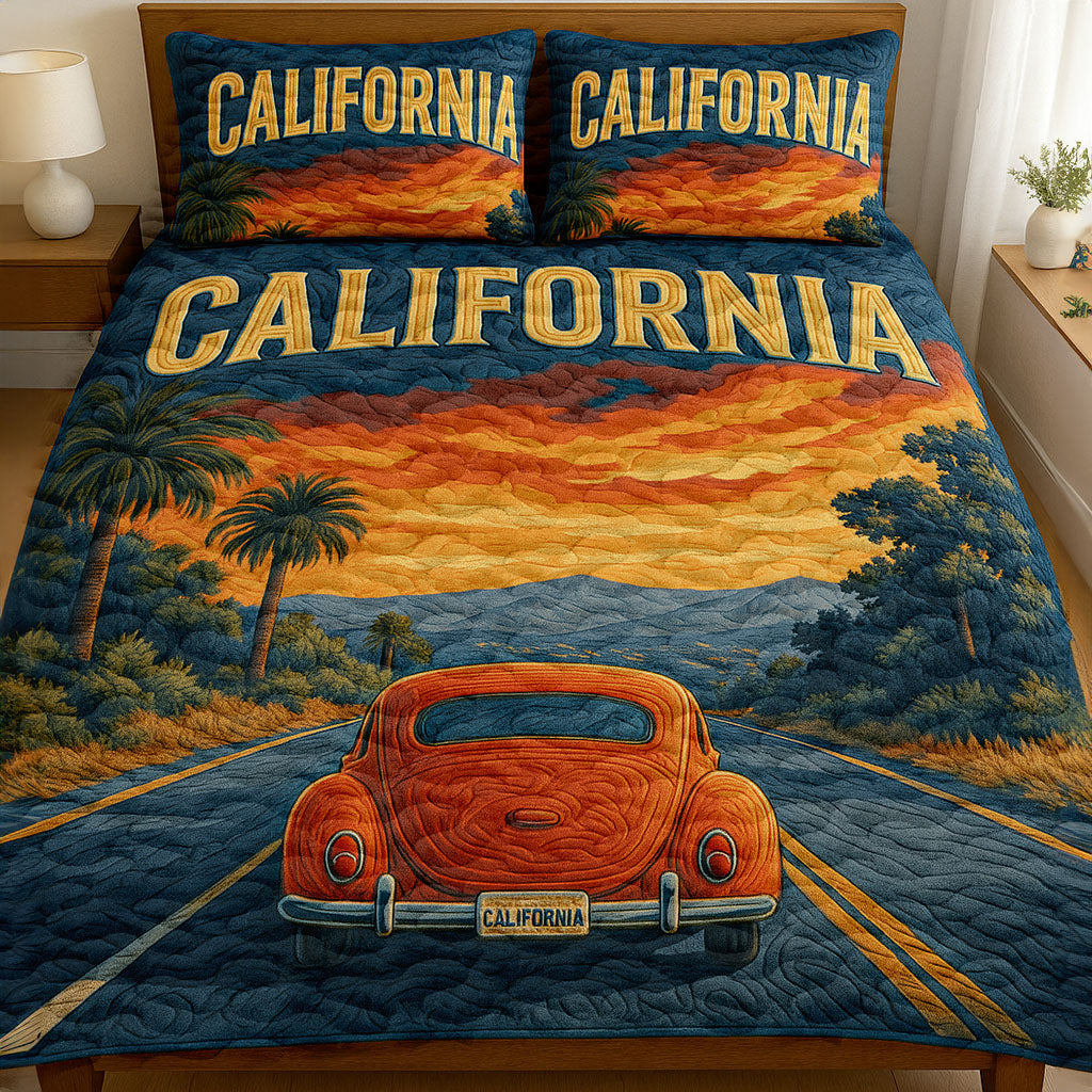 California Dreamin Quilted Bedding Set Duvet Cover Bedspread Fun Gift For Brother California Dreamin Quilted Bedding Set Duvet Cover Bedspread Fun Gift For Brother