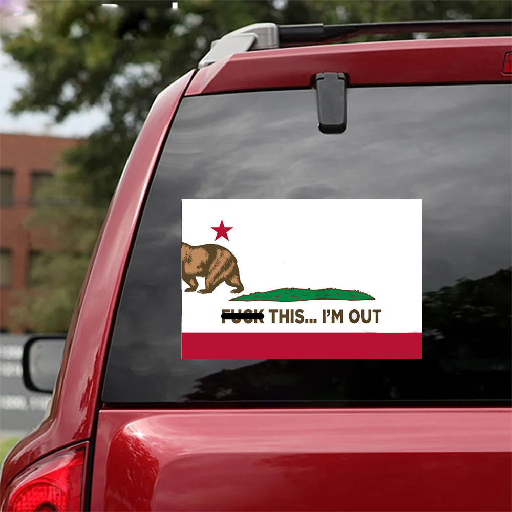 California F This Im Out Car Stickers Bye California Car Decal Anti Joe Merchandise