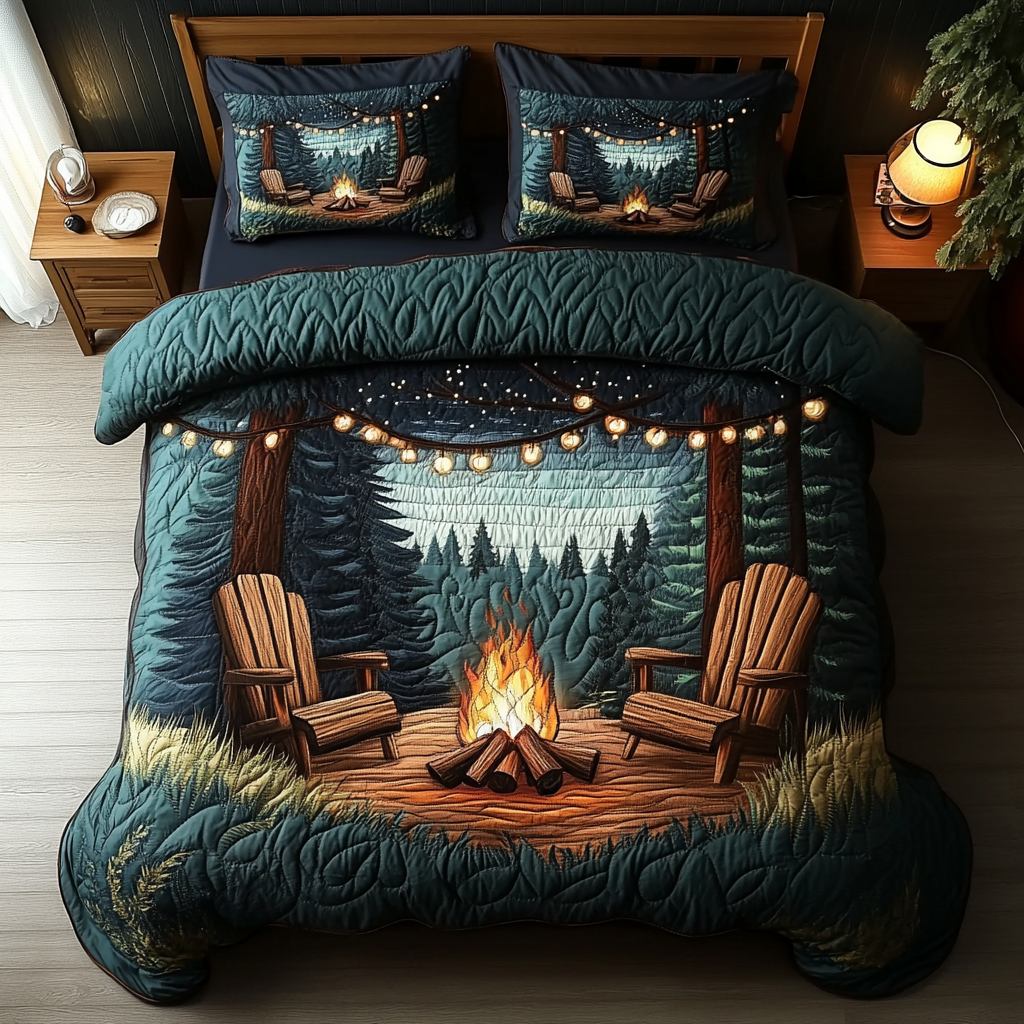 Camp Vibes Quilted Bedding Set Duvet Cover Bed Sheet Set Best Camping Gifts Camp Vibes Quilted Bedding Set Duvet Cover Bed Sheet Set Best Camping Gifts