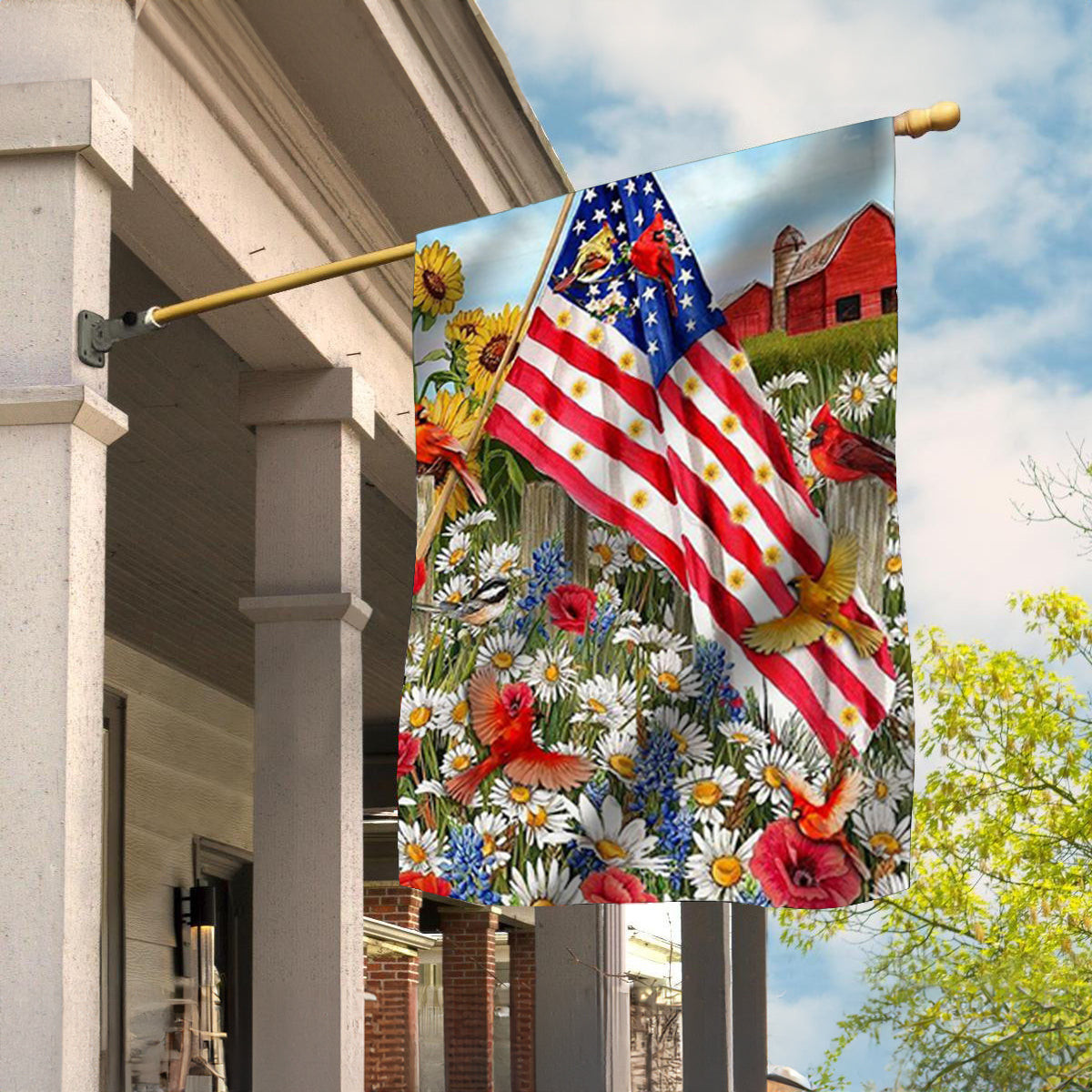 Cardinal Farm Living American Flag Patriotic Farm House Decor Gifts For Farmers Cardinal Farm Living American Flag Patriotic Farm House Decor Gifts For Farmers