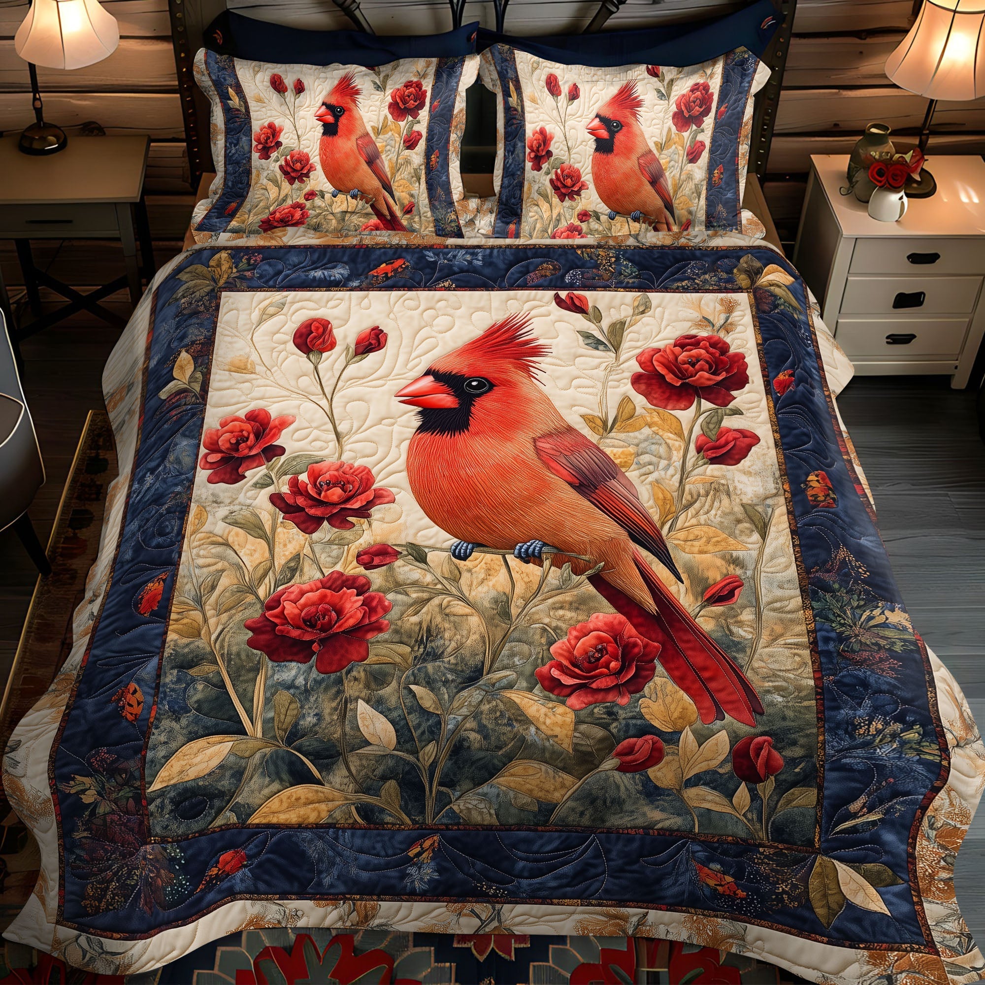 Cardinal Ohio View Quilted Bedding Set Duvet Cover Bedspread Red Cardinal Gifts Ideas Cardinal Ohio View Quilted Bedding Set Duvet Cover Bedspread Red Cardinal Gifts Ideas