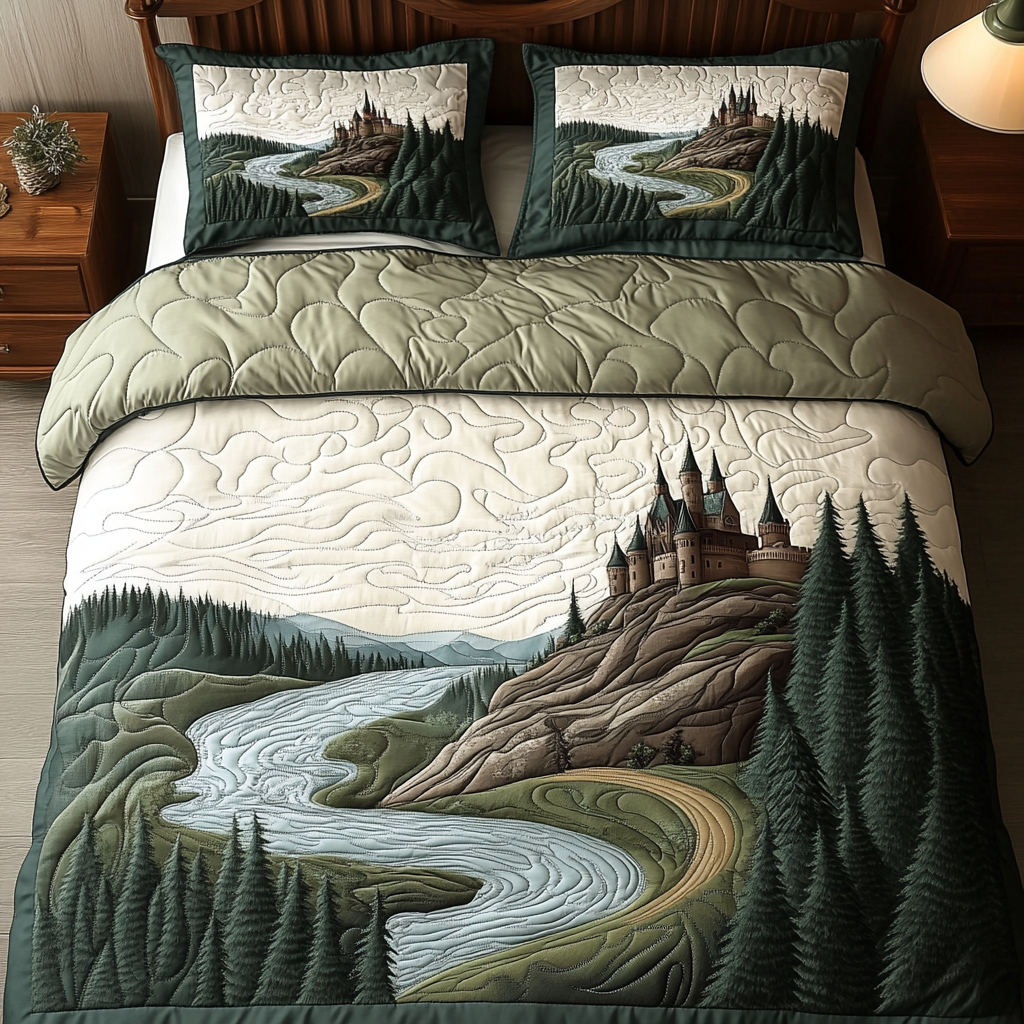 Castle Horizon Quilted Bedding Set Duvet Cover Bedspreads Good Christmas Presents For Mother In Law Castle Horizon Quilted Bedding Set Duvet Cover Bedspreads Good Christmas Presents For Mother In Law