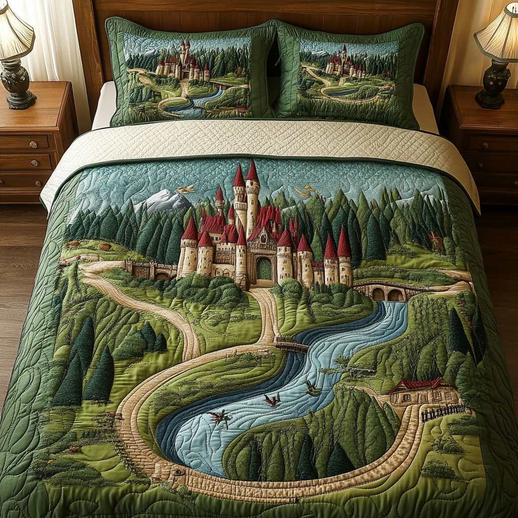 Castle View Quilted Bedding Set Duvet Cover Bedspreads Christmas Gift Ideas For Entire Family Castle View Quilted Bedding Set Duvet Cover Bedspreads Christmas Gift Ideas For Entire Family