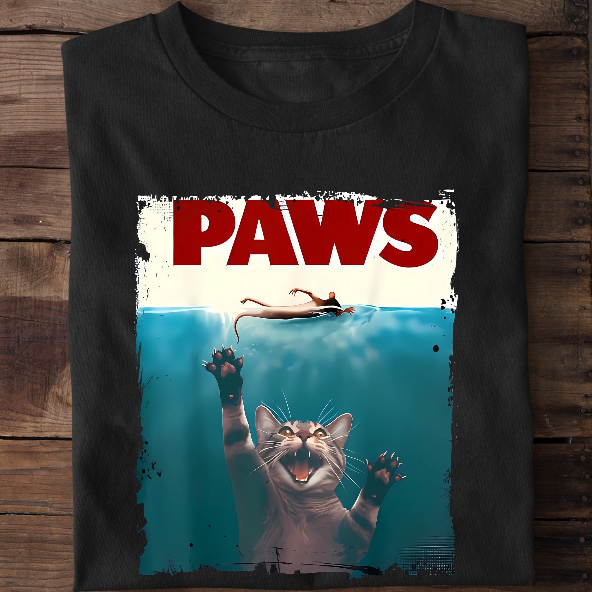 Cat Mouse Swimming Paws Shirt Hilarious Funny Graphic Tee Gifts For Cat Person Cat Mouse Swimming Paws Shirt Hilarious Funny Graphic Tee Gifts For Cat Person