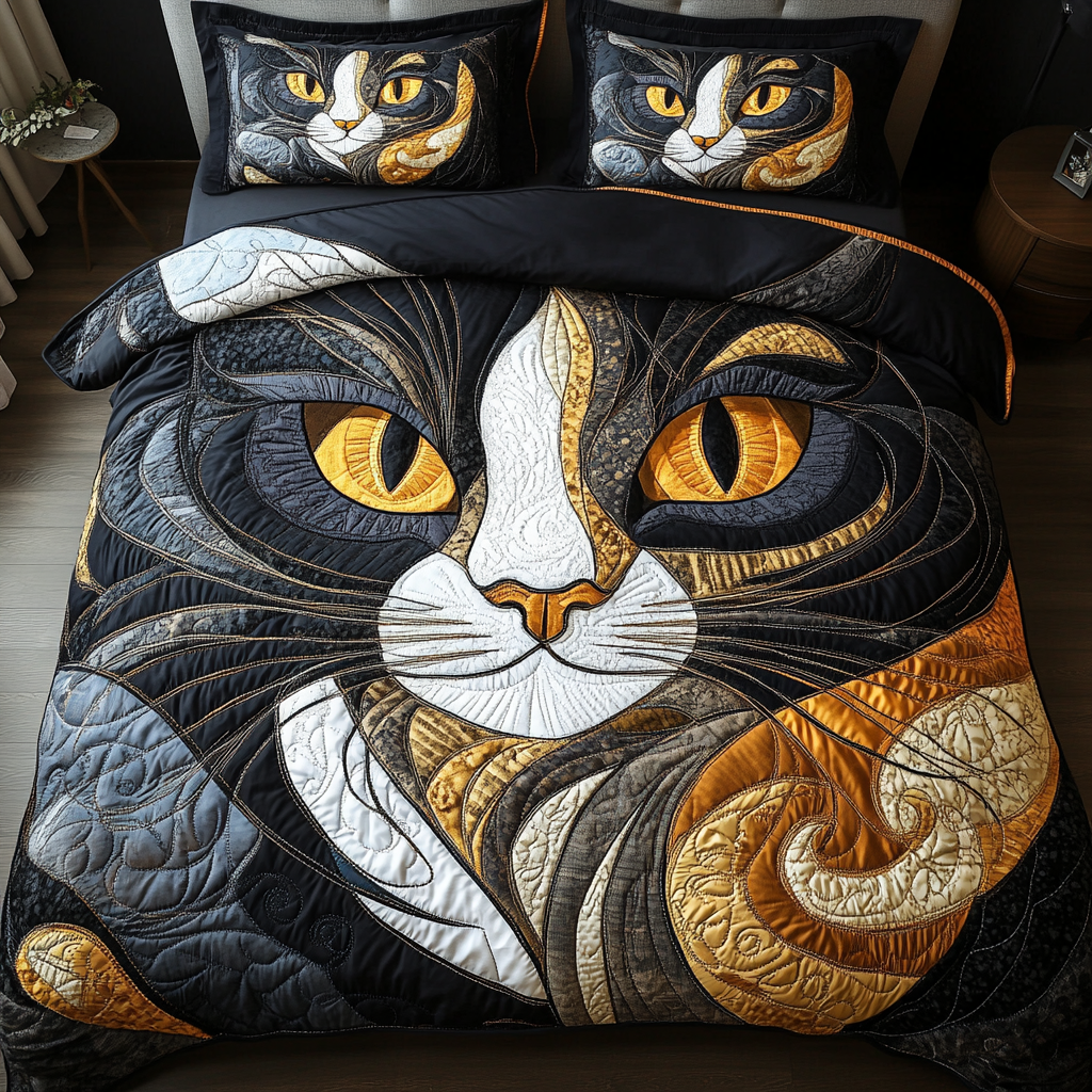 Cat Paws Quilted Bedding Set Duvet Cover Bed Sheet Set Christmas Gifts For Cat Lovers Cat Paws Quilted Bedding Set Duvet Cover Bed Sheet Set Christmas Gifts For Cat Lovers