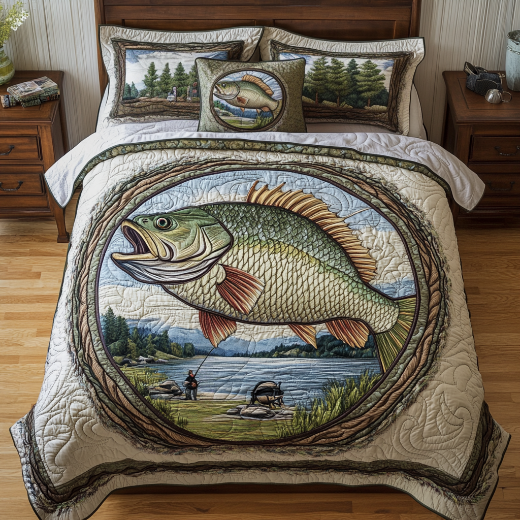 Catch Dream Quilted Bedding Set Duvet Cover Bedspread Gifts For Fishing Lovers Catch Dream Quilted Bedding Set Duvet Cover Bedspread Gifts For Fishing Lovers