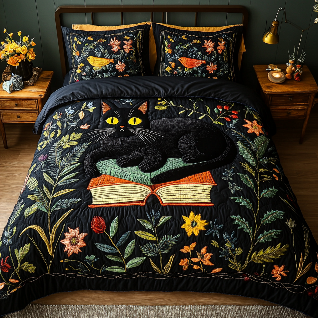 Catnap Stories Quilted Bedding Set Duvet Cover Bedspread Cat Presents For Christmas Catnap Stories Quilted Bedding Set Duvet Cover Bedspread Cat Presents For Christmas