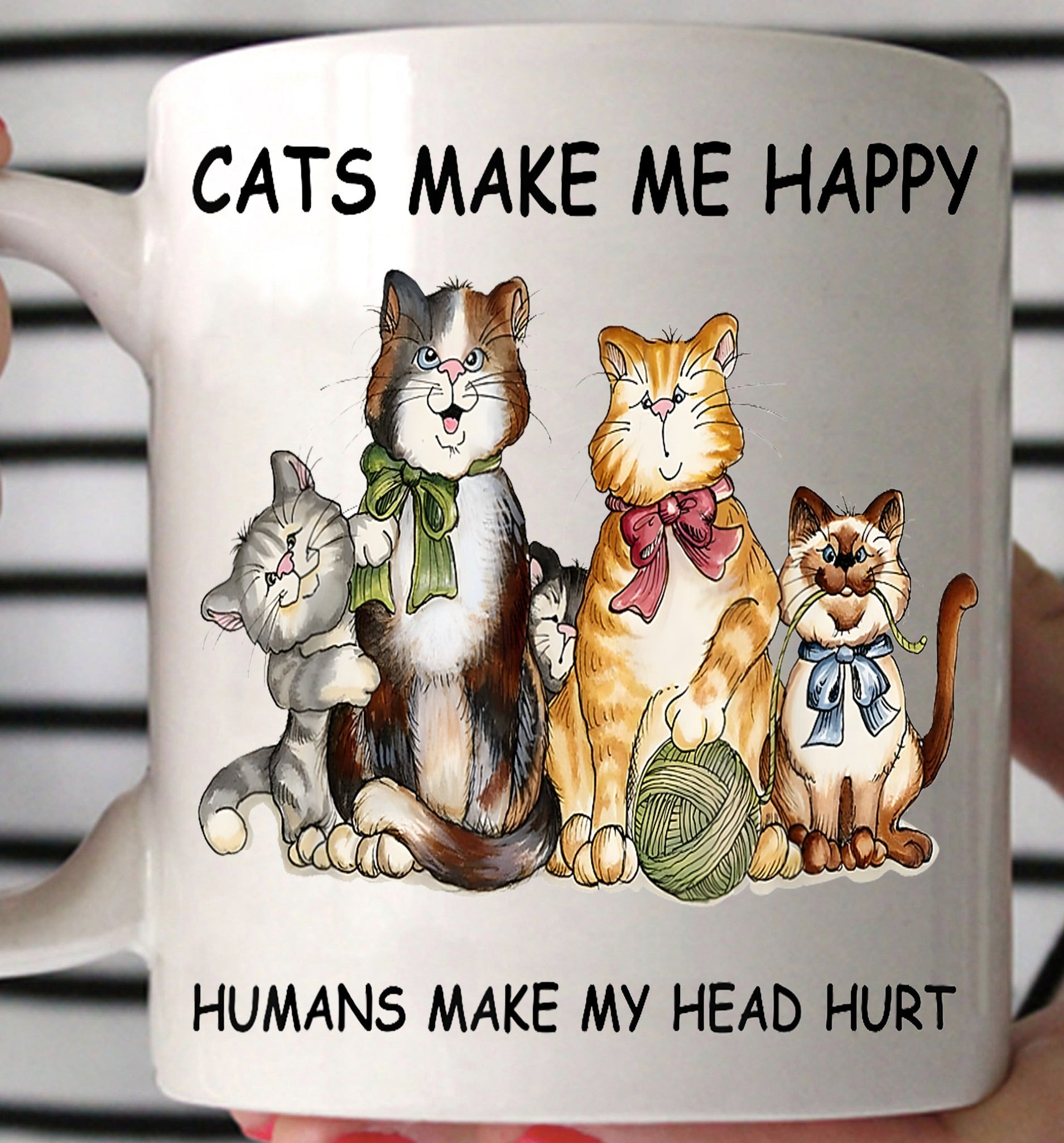 Cats Make Me Happy Humans Make My Head Hurt Mug Cute Gifts For Cat Person Cats Make Me Happy Humans Make My Head Hurt Mug Cute Gifts For Cat Person