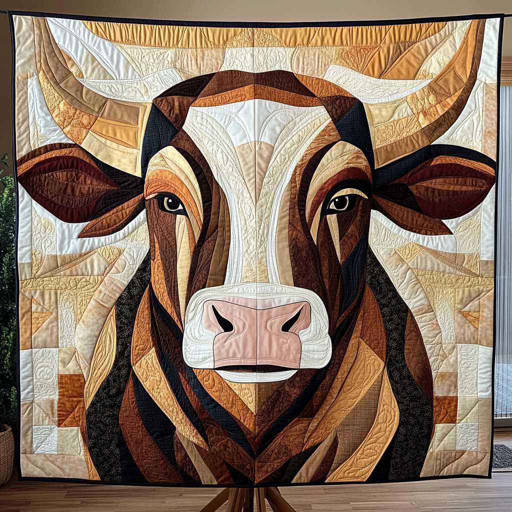 Cattle King Quilted Blanket Cute Colorful Blanket Cow Related Gifts Cattle King Quilted Blanket Cute Colorful Blanket Cow Related Gifts