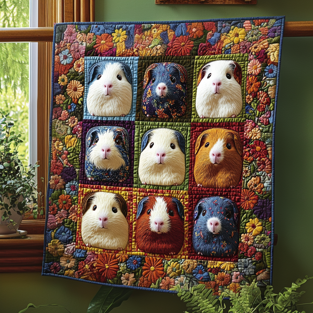 Cavy Cuddles Quilted Blanket Cute Colorful Blanket Gifts For Guinea Pig Lovers Cavy Cuddles Quilted Blanket Cute Colorful Blanket Gifts For Guinea Pig Lovers