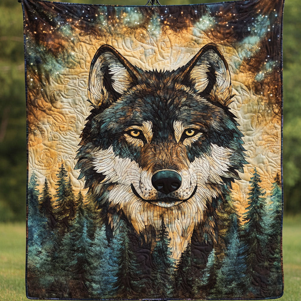Celestial Howl Quilted Blanket Cute Colorful Blanket Christmas Gifts For Wolf Lovers Celestial Howl Quilted Blanket Cute Colorful Blanket Christmas Gifts For Wolf Lovers