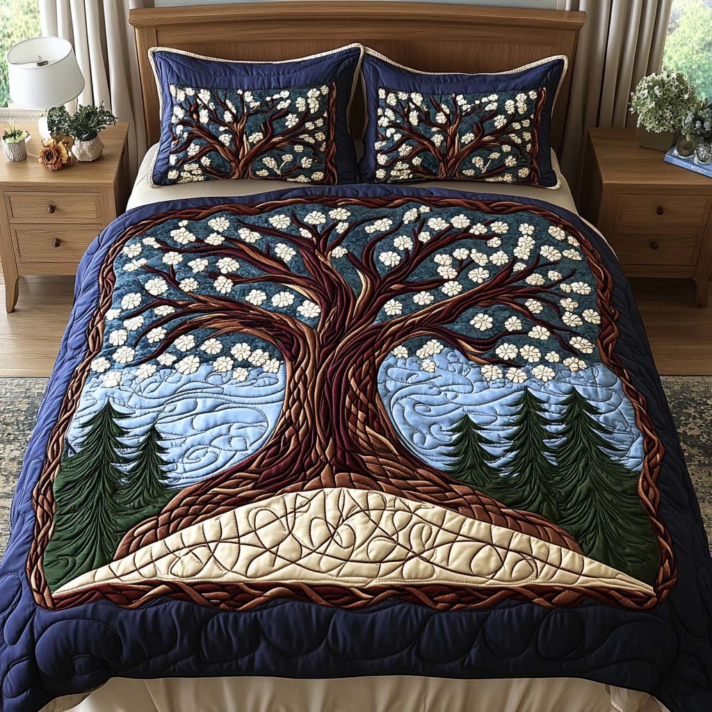 Celestial Tree Quilted Bedding Set Duvet Cover Merch Tree Of Life Presents Celestial Tree Quilted Bedding Set Duvet Cover Merch Tree Of Life Presents