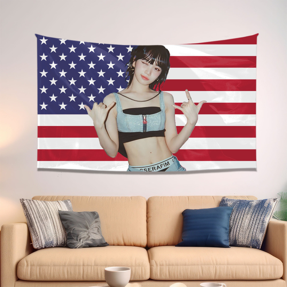 Chaewon American Flag Chaewon Flag Gift Ideas For K-Pop Fan Gift For Chaewon Lovers Chaewon American Flag Chaewon Flag Gift Ideas For K-Pop Fan Gift For Chaewon Lovers