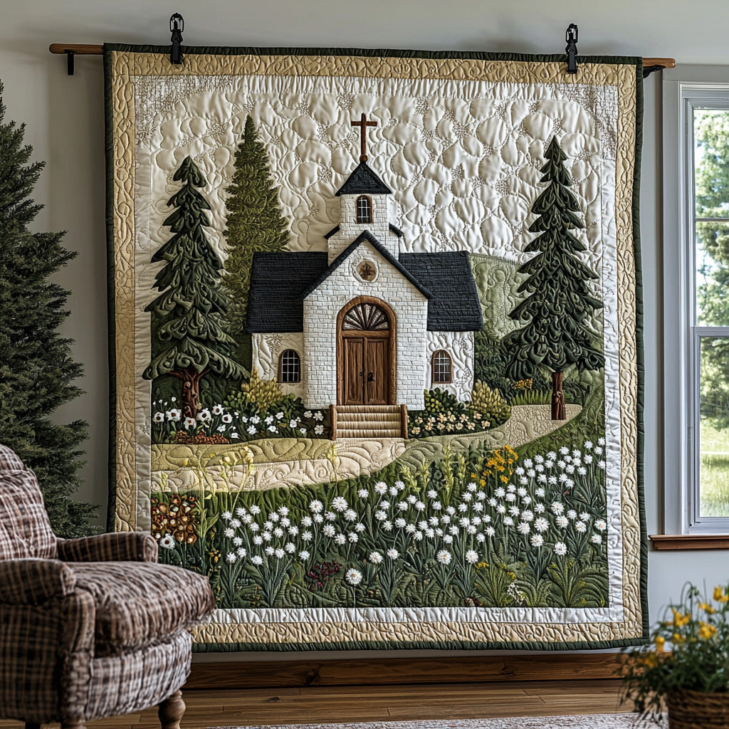 Chapel Bloom Quilted Blanket Cute Colorful Blanket Faith Based Gifts For Him Chapel Bloom Quilted Blanket Cute Colorful Blanket Faith Based Gifts For Him