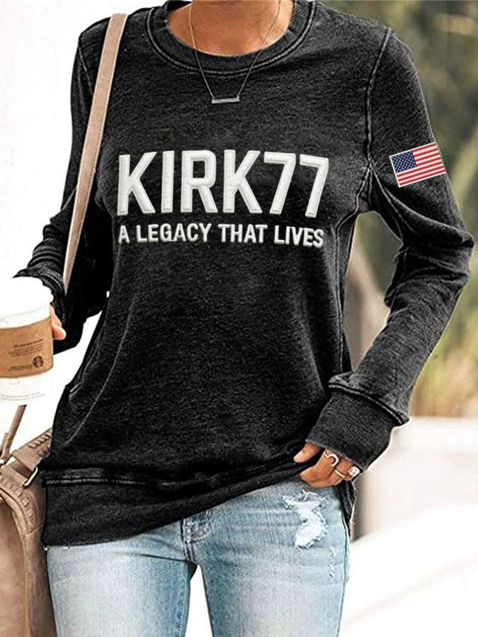 Charlie Kirk 77 Sweatshirt Women's Kirk77 A Legacy That Lives Sweatshirt Elon Musk Kirk77 Merch Charlie Kirk 77 Sweatshirt Women's Kirk77 A Legacy That Lives Sweatshirt Elon Musk Kirk77 Merch