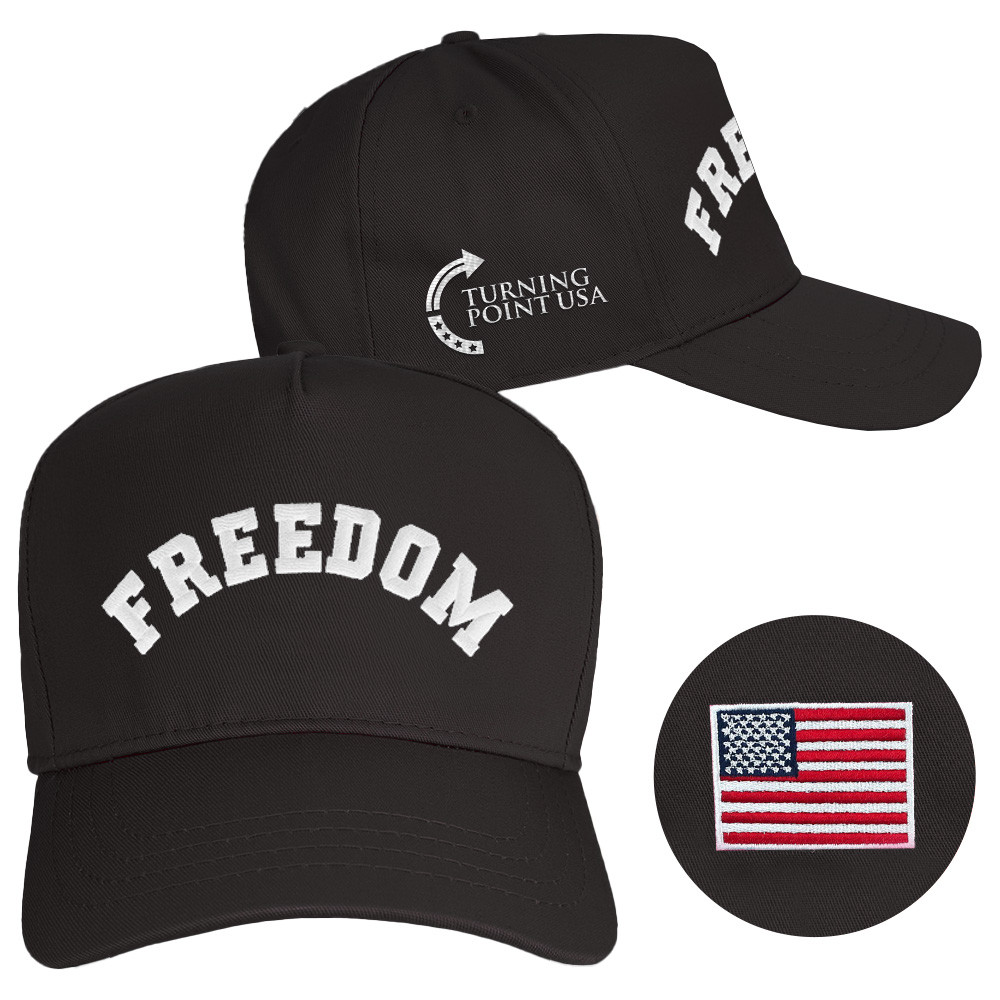 Charlie Kirk Freedom Hat Black Embroidered Charlie Kirk Hat Turning Point USA Store TPUSA Merch Charlie Kirk Freedom Hat Black Embroidered Charlie Kirk Hat Turning Point USA Store TPUSA Merch