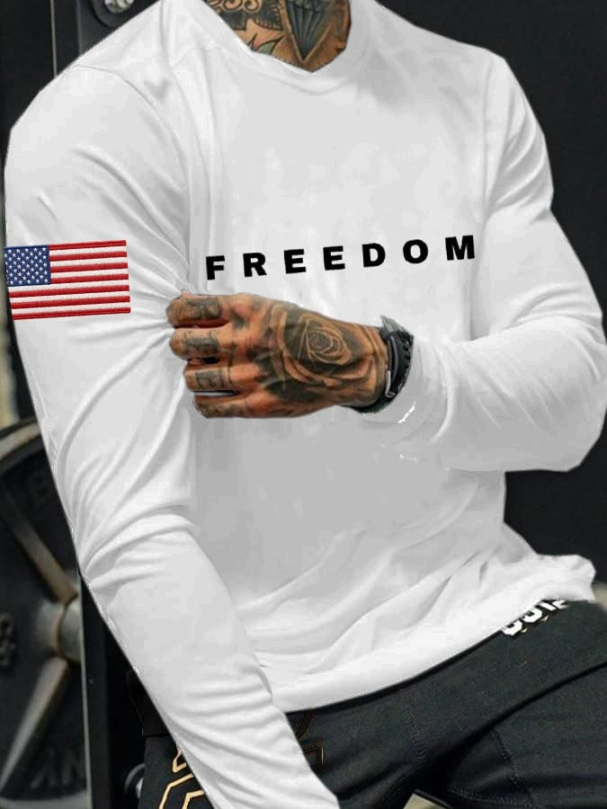 Charlie Kirk Freedom Shirt White Charlie Kirk Long Sleeve Shirt Freedom Clothing Gifts For Dad Charlie Kirk Freedom Shirt White Charlie Kirk Long Sleeve Shirt Freedom Clothing Gifts For Dad