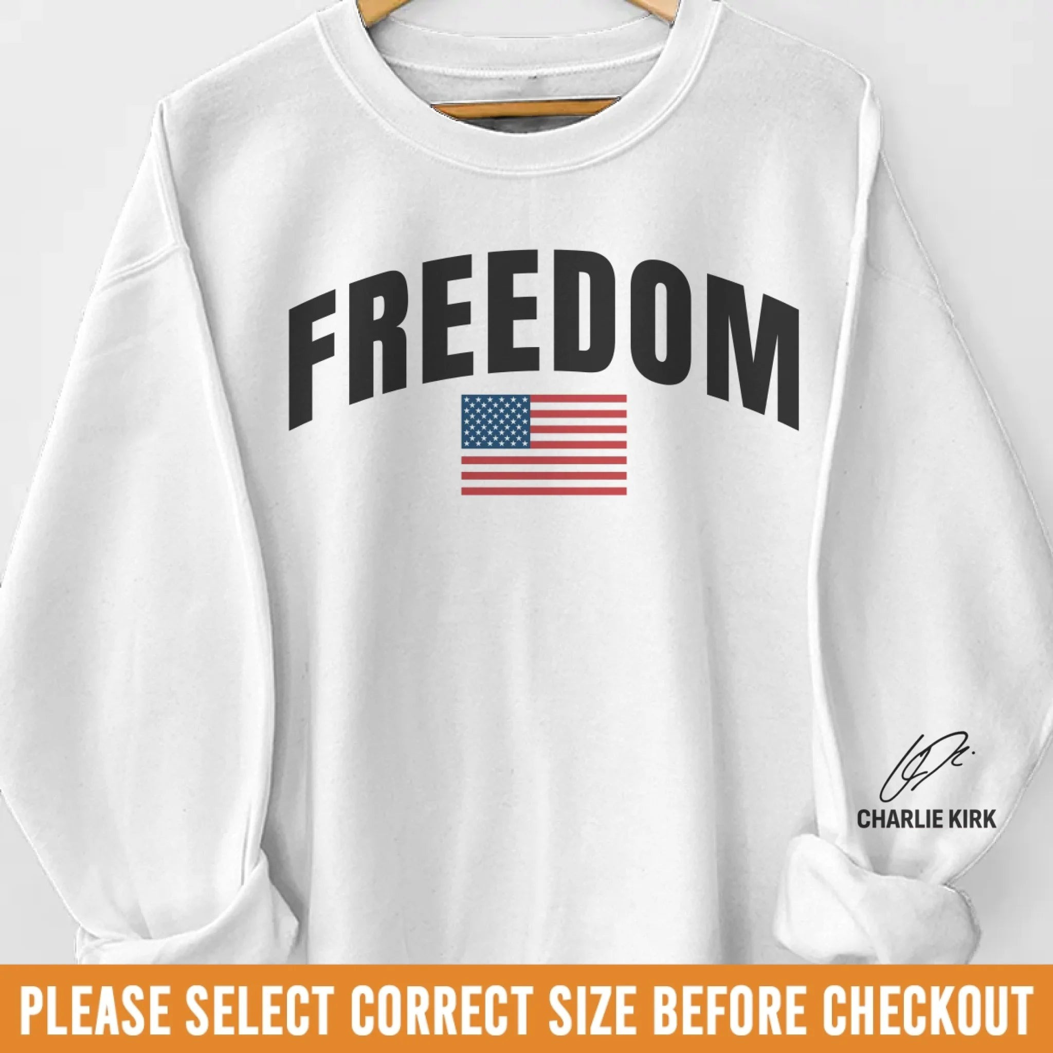 Charlie Kirk Freedom Sweatshirt Charlie Kirk TPUSA Merch Charlie Kirk Funeral Merch Wife Gifts Charlie Kirk Freedom Sweatshirt Charlie Kirk TPUSA Merch Charlie Kirk Funeral Merch Wife Gifts