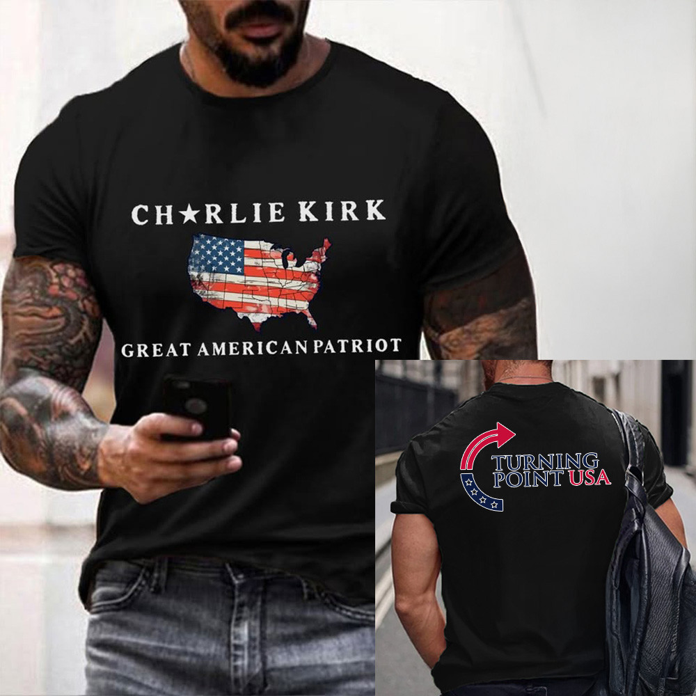 Charlie Kirk Freedom T-Shirt Great American Patriotic Turning Point USA Memorial Gifts Charlie Kirk Freedom T-Shirt Great American Patriotic Turning Point USA Memorial Gifts