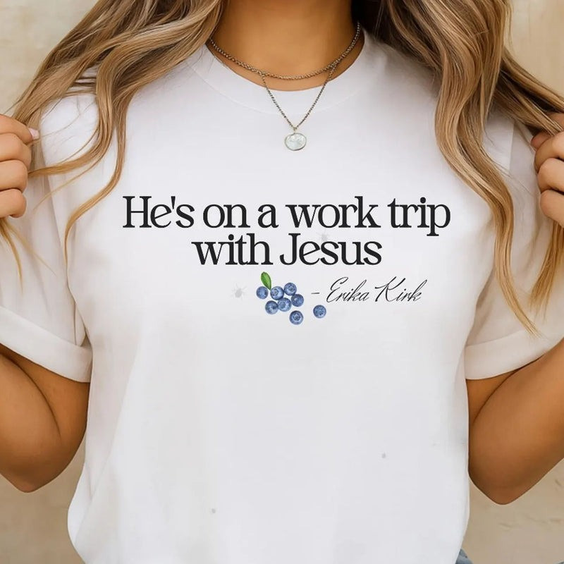 Charlie Kirk Funeral Merch Freedom Shirt He's On A Work Trip With Jesus Charlie Kirk T-Shirt Charlie Kirk Funeral Merch Freedom Shirt He's On A Work Trip With Jesus Charlie Kirk T-Shirt