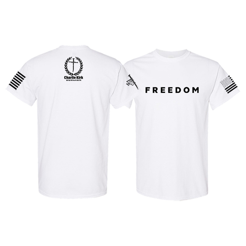 Charlie Kirk Funeral Merch White Freedom Shirt Charlie Kirk Memorial Shirt Gifts For Dad Charlie Kirk Funeral Merch White Freedom Shirt Charlie Kirk Memorial Shirt Gifts For Dad