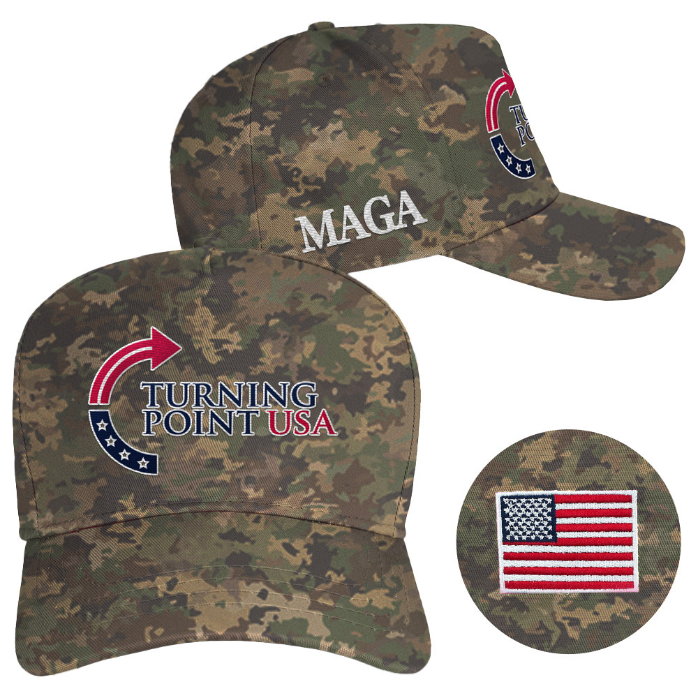 Charlie Kirk Hat Camo Embroidered Turning Point USA Hat MAGA Merchandise Charlie Kirk Hat Camo Embroidered Turning Point USA Hat MAGA Merchandise