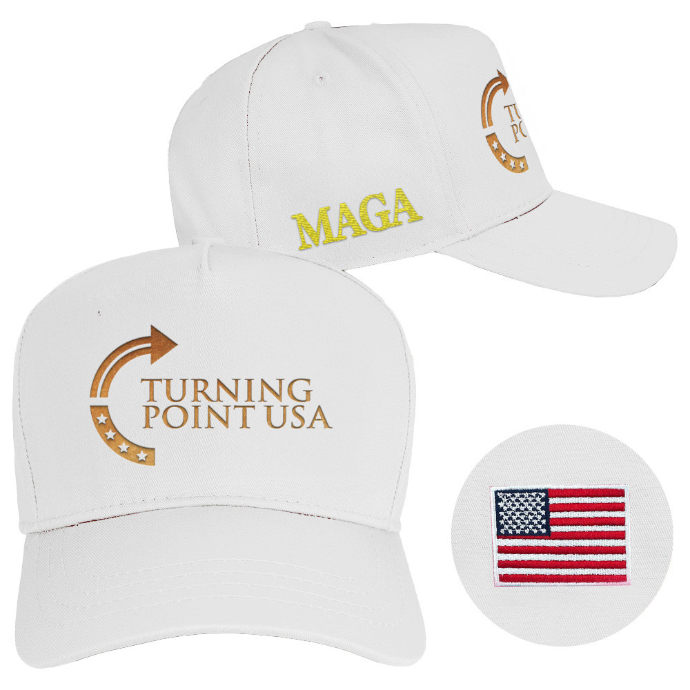 Charlie Kirk Hat Embroidered Turning Point USA Hat MAGA White Cap Father Gifts Charlie Kirk Hat Embroidered Turning Point USA Hat MAGA White Cap Father Gifts