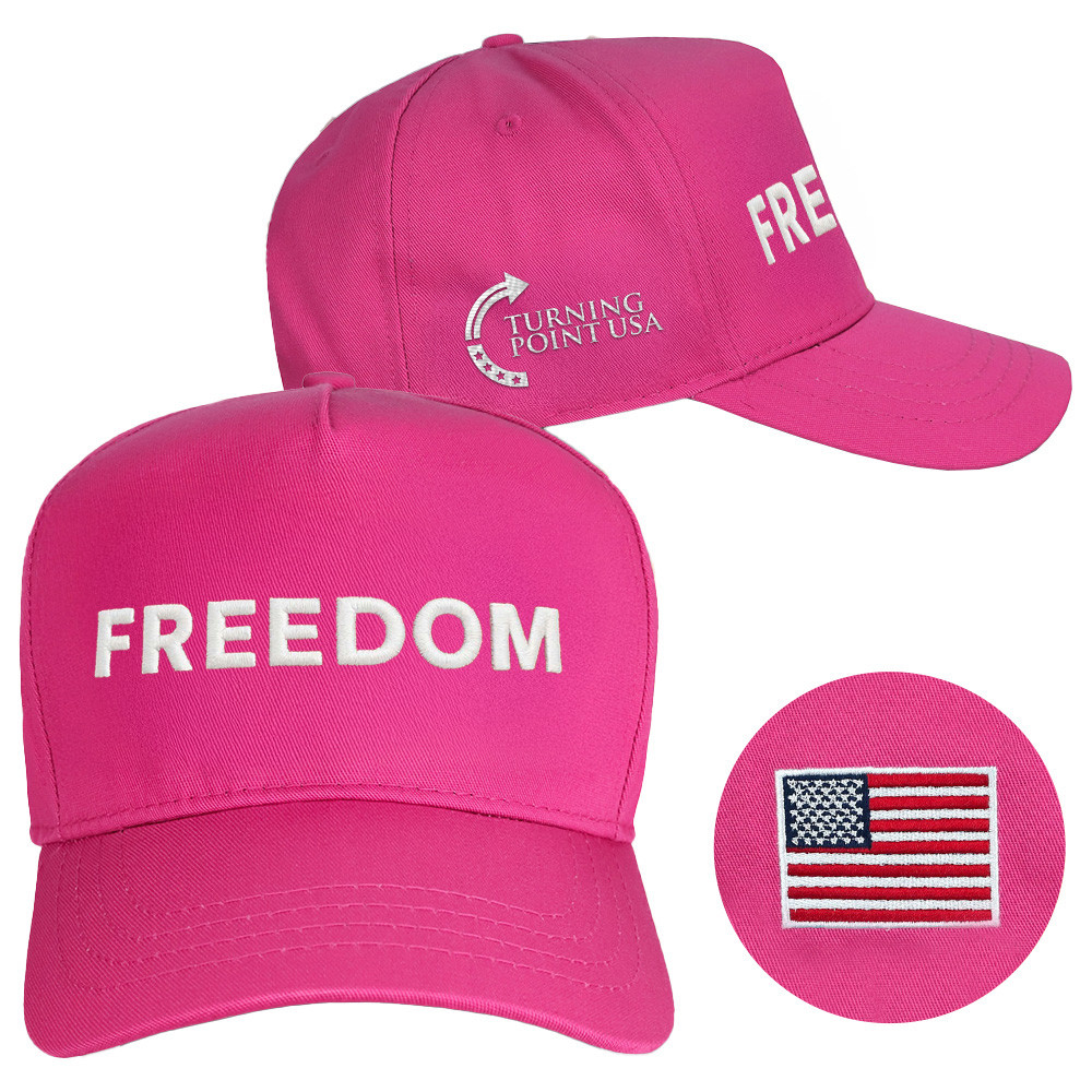 Charlie Kirk Hat Freedom Hat Pink Embroidered Turning Point USA Merch Charlie Kirk Merch Charlie Kirk Hat Freedom Hat Pink Embroidered Turning Point USA Merch Charlie Kirk Merch