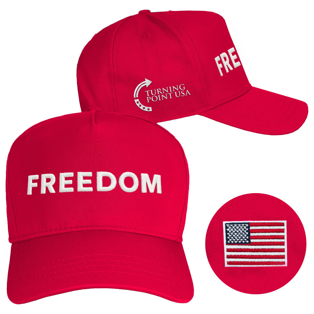 Charlie Kirk Hat Freedom Hat Red Embroidered Turning Point USA Merch Charlie Kirk Merchandise Charlie Kirk Hat Freedom Hat Red Embroidered Turning Point USA Merch Charlie Kirk Merchandise