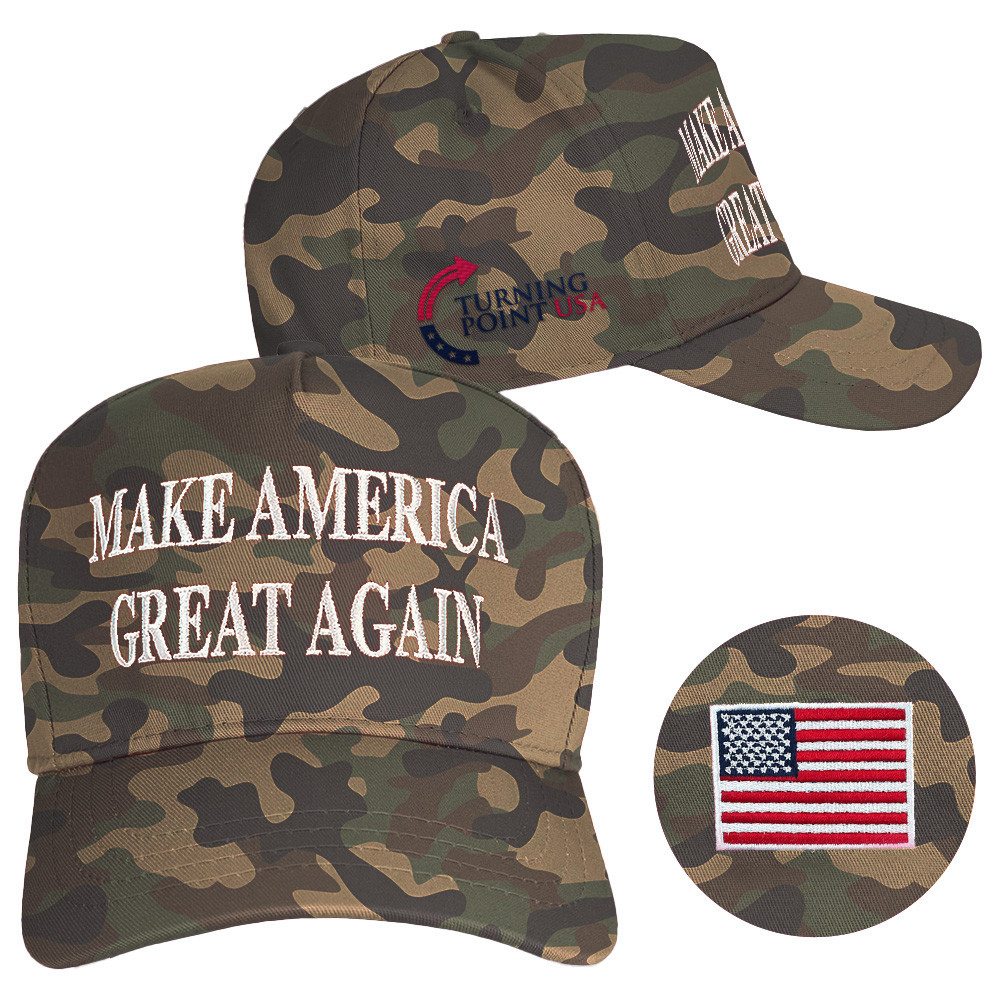 Charlie Kirk Hat Turning Point USA Hat Embroidered Make America Great Again Camo Hat Charlie Kirk Hat Turning Point USA Hat Embroidered Make America Great Again Camo Hat