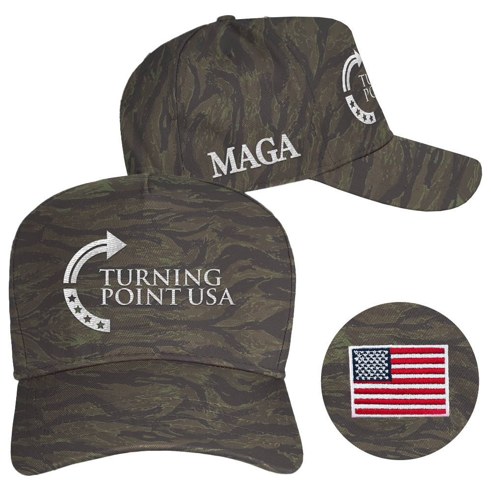 Charlie Kirk Hat Turning Point USA Hat MAGA Embroidered Camo Cap Charlie Kirk Hat Turning Point USA Hat MAGA Embroidered Camo Cap