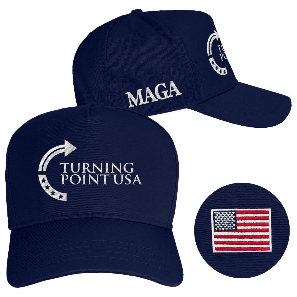 Charlie Kirk Hat Turning Point USA Hat MAGA Embroidered Navy Cap Supporters Gifts Charlie Kirk Hat Turning Point USA Hat MAGA Embroidered Navy Cap Supporters Gifts