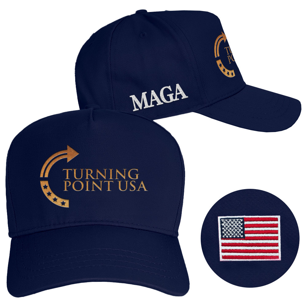 Charlie Kirk Hat Turning Point USA Hat MAGA Embroidered Navy Cap Trump Fan Gifts Charlie Kirk Hat Turning Point USA Hat MAGA Embroidered Navy Cap Trump Fan Gifts