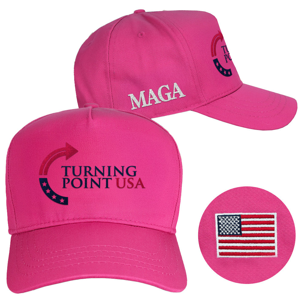 Charlie Kirk Hat Turning Point USA Hat MAGA Embroidered Pink Cap Mom Gifts Charlie Kirk Hat Turning Point USA Hat MAGA Embroidered Pink Cap Mom Gifts
